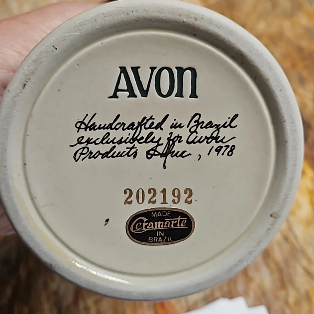 AVON 3D Lidded HUNTING FISHING Beer Stein Mug Cup